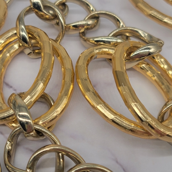 Dana Buchman Bold Two-Tone Gold Statement Necklace - Picture 6 of 8